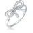 Elli DIAMONDS Ring 925 Sterling Silber Schleife, Verlobungsring in Weiß | Gr.: 52