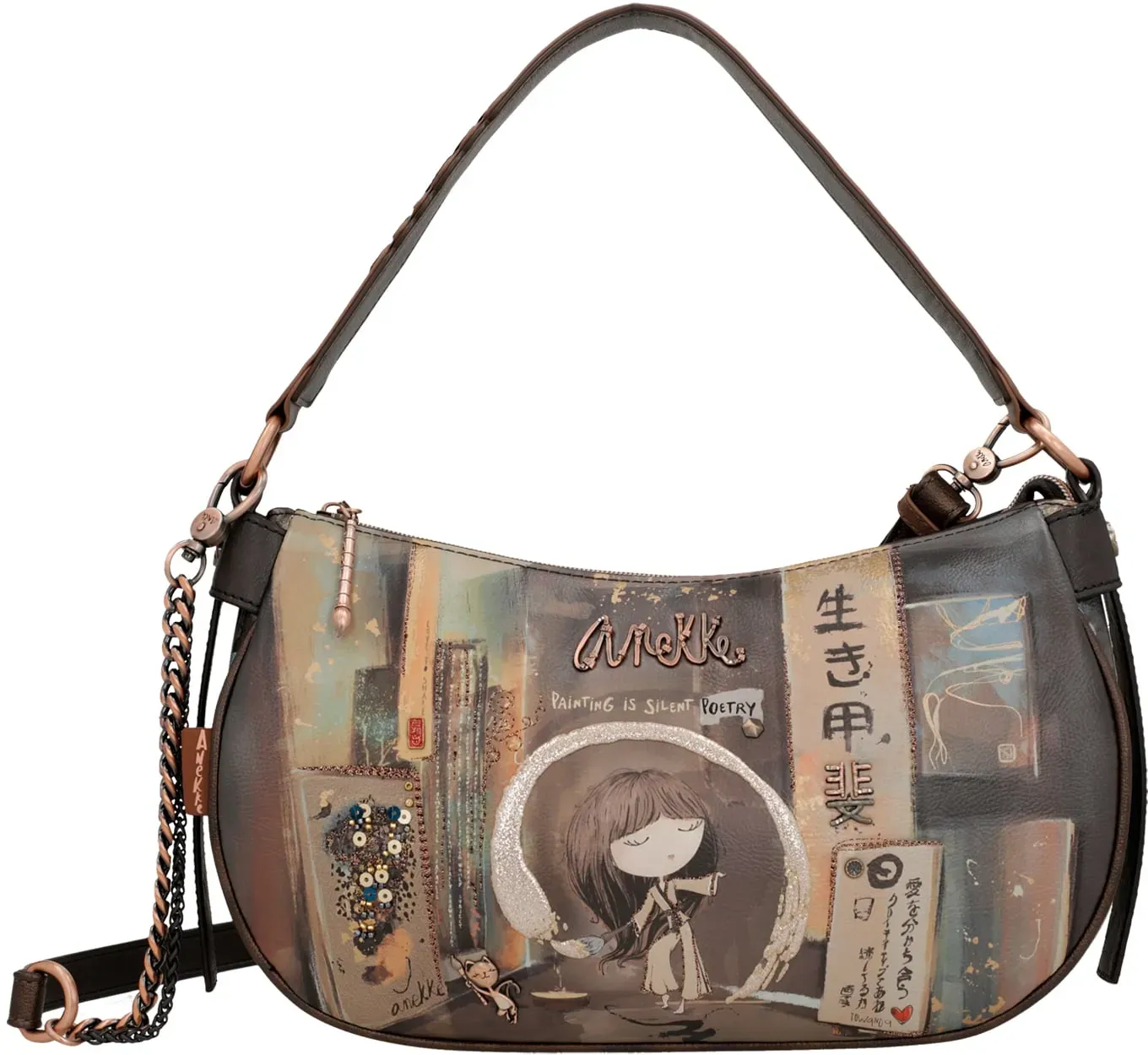 Anekke Beuteltasche Shoen 37701-223 braun/beige