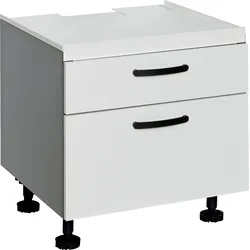 Wäscheschrank EXPRESS KÜCHEN "ARTA", grau (weiß, anthrazit), B:60cm H:57cm T:58cm, Holzwerkstoff, Schränke, Mehrzweckschrank, vormontiert