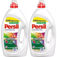 Persil Color Kraft-Gel Flüssigwaschmittel Colorwaschmittel Buntwäsche, 2x 100 WL