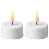 Deluxe Homeart Teelicht 2 St. weiß