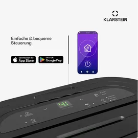 Klarstein AeroDry Smart 12L Luftentfeuchter 12L/Tag 18 m2 Feuchtigkeitssensor App-Steuerung 135 m3/h Weiß