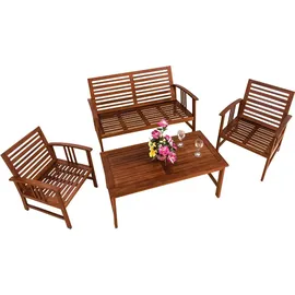 DEUBA Casaria® Gartenmöbel Set Atlas Holz Fsc®-zertifiziert wetterfest 300kg Belastbarkeit Tisch Sessel Auflagen Garten Terrasse Möbelset Akazie Anthrazit