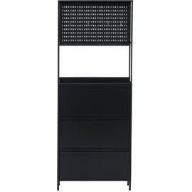 Mendler Schuhkipper 201 x 80 x 20 cm schwarz