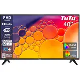 TuTu TUB40FF1N 40 Zoll Fernseher LED TV Full HD Triple Tuner (DVB-T/T2-C-S/S2) HDMI USB Hotelmodus (2023)