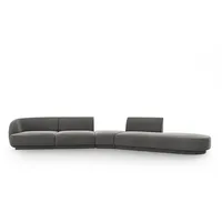 Micadoni Sofa Miley, modular 5-Sitzer grau