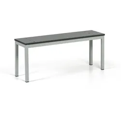 Garderobenbank, Sitz - Laminat, Länge 1000 mm, Graphit