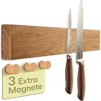 Praknu Magnetleiste Messer Selbstklebend - 40 cm Akazienholz –