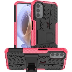 König Design Hülle Handy Schutz für Motorola Moto G31 / G41 Case Cover Bumper Etuis Halter (Motorola Moto G31, Motorola Moto G41), Smartphone Hülle, Rosa