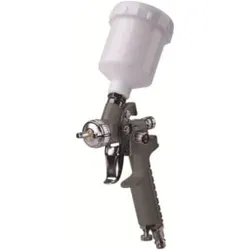 Aerotec Farbspritzpistole Druckluft Mini HVLP Düse 0,8+0,5mm/Kunststoff-Fließbecher