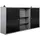 Ondis24 Hängeschrank Metall 120 cm x 60 cm x 20 cm grau/schwarz 2-türig abschließbar