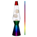 I-TOTAL® - LED Lavalampe 36 cm mit Heizwiderstand zum Erhitzen von Wachs (weißes Wachs und Regenbogenbasis)