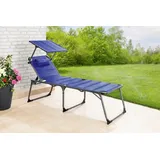 Solax Sunshine Komfort-Sonnenliege 193 x 67 x 32 cm Blau