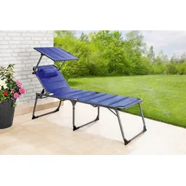 Solax Sunshine Komfort-Sonnenliege 193 x 67 x 32 cm Blau