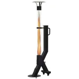 Green Flame Rocket Heater Pellet Terrassenheizer - 58,3 x 30 x 152,2 cm - Schwarz