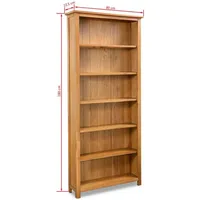 vidaXL Bücherregal 6 Fächer 80 x 22,5 x 180 cm Braun
