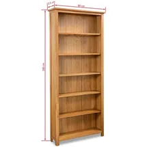 vidaXL Bücherregal 6 Fächer 80 x 22,5 x 180 cm Braun
