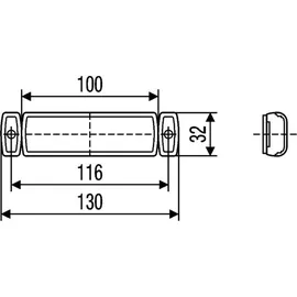Hella 2PS 011 422-891 Seitenmarkierungsleuchte - LED - 12V + 8HG 340 Halter