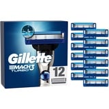 Gillette Mach3 Turbo Rasierklingen, 12 x)