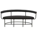 VCM Sitzbank Stallhagen Schwarz 165 x 75 x 51 cm