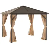 Outsunny Pavillon Bronze, Aluminium B/H/L: ca. 3 x 260H cm