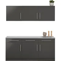 WIHO KÜCHEN Küchenzeile Cali 180 cm grau