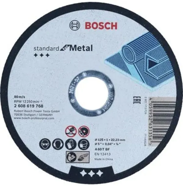 STANDARD FOR METAL CUTTING DISC FOR SMALL ANGLE GRINDERS