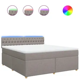 vidaXL Boxspringbett 180 x 200 cm Taupe