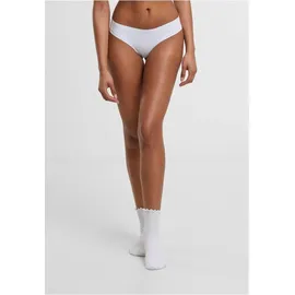 URBAN CLASSICS Ladies Lasercut Brazilian 3-Pack - Weiß XS