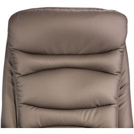 TPFLiving bequemer XXL Bürostuhl Chefsessel XXL belastbar bis 210 kg, braun | Wippfunktion + Fixierfunktion | stabile Castor Rollen - Braun