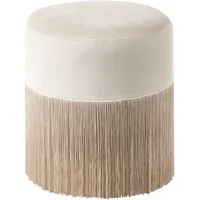 Beliani Pouf VIRGINIA Samtstoff Taupe