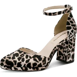TAMARIS Damen Pumps mit Blockabsatz, braun, 39 EU