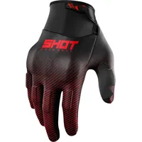 Shot Drift Rim Motocross Handschuhe, schwarz-rot, Größe L für