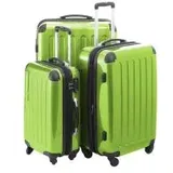 Alex - 3er Koffer-Set Hartschale Apfelgrün glänzend, TSA, (55cm, 65cm & 75cm), 235 Liter