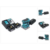 Makita DBO 484 RF Akku Schwingschleifer 18 V 112 x 102 mm + 2x Akku 3,0 Ah + Ladegerät