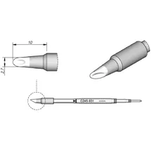 JBC Tools JBC Lötspitze Lotdepotspitze Spitzen-Größe 2.7 mm Inhalt 1 St.