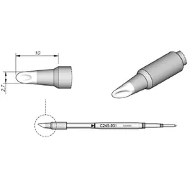 JBC Tools JBC Lötspitze Lotdepotspitze Spitzen-Größe 2.7 mm Inhalt 1 St.