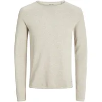 JACK & JONES Hill Knit Crew Pullover Oatmeal Melange XL