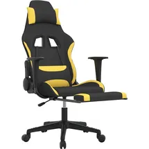 vidaXL Gaming-Stuhl mit Massage & Fußstütze Schwarz und Gelb PC