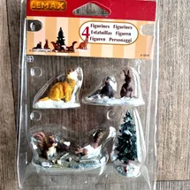Lemax Woodland Animals Set von 4 Weihnachtsfiguren
