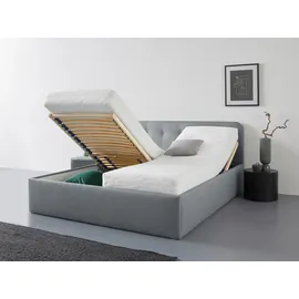 Westfalia Schlafkomfort Polsterbett "Rostock", grau (mittelgrau), L:210cm, Bezug 100% Polyurethan, Polsterung: Polsterwatte, Material Gestell: gepolsterter Holzwerkstoff, WESTFALIA SCHLAFKOMFORT, Betten, Polsterbett, auch mit Stauraum und Kopfteilverstellung erhältlich