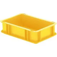 La-Ka-Pe Transport-Stapelkasten B300xT200xH75 mm gelb, geschlossen ohne Griffloch