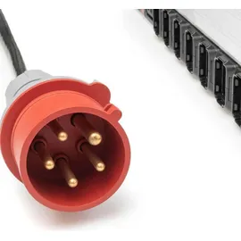 Digitus Basis IT PDU, 3-phasig 16A, 24 x C13, 3 x C19, 3 m Zuleitung, IEC 60309 16 A Stecker