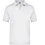Daiber Polo-Shirt Piqué Pocket "JN026" - S - Weiß