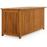 CASARIA Casaria® Gartenbox Holz Akazie 205L Deckel 160kg Belastbarkeit Wetterfest Auflagenbox Aufbewahrungsbox Garten Balkon Wintergarten Sitztruhe 115x50cm
