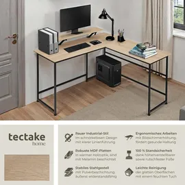 Tectake Eckschreibtisch Melrose Eiche / Braun