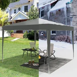 Woltu Faltpavillon 3 x 3 m Grau