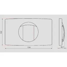 Sanit Betätigungsplatte L-Start/Stopp weiß 16.021.01..0000