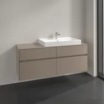 Villeroy & Boch Collaro Waschtischunterschrank C090B0VM 140x54,8x50cm, Waschtisch rechts, mit LED-Beleuchtung, taupe