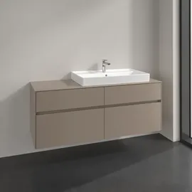 Villeroy & Boch Collaro Waschtischunterschrank C090B0VM 140x54,8x50cm, Waschtisch rechts, mit LED-Beleuchtung, taupe